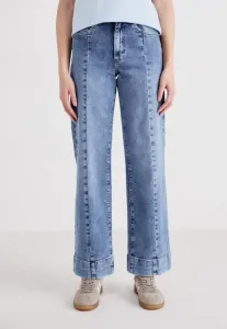 Сочные складки, широкие штанины Only, Medium Blue Denim