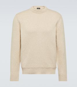 Хлопковый свитер Zegna, Light Beige