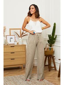 Брюки Le Monde du Lin Leinen Hose, серо-коричневый