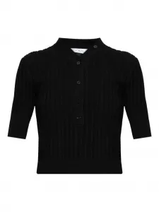 Кнопочный ребристый свитер Iro, черный