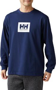 Футболка с длинным рукавом HELLY HANSEN (Helly Hansen), с логотипом HH, влагоотводящая, быстросохнущая, с защитой от УФ-излучения, унисекс, для взрослых, HH32540, темно-синий