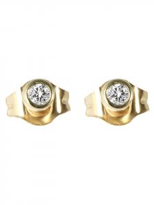 Adeliás Женские серьги - золотые серьги-гвоздики 333 с кубическим цирконием в золоте