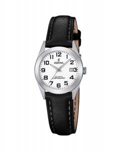 Часы женские F20447/1 Steel Classic черные кожаные Festina, черный