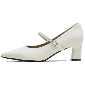 BASTO Женские туфли Мэри Джейн на массивном каблуке бежевые, цвет Beige