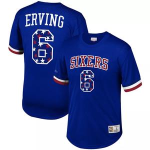 Мужская футболка Mitchell & Ness Julius Erving Royal Philadelphia 76ers с именем и номером игрока