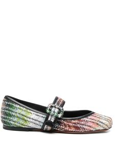 Missoni балетки с эффектом градиента, черный