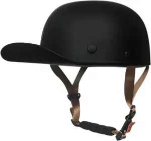 Мотоциклетные шлемы, одобренные DOT, в бейсбольном стиле, для взрослых мужчин и женщин, винтажные ретро-шлемы с полулицевой защитой для скутеров, мопедов, чопперов, стрит-круизеров (53-64 см) DJCALA, 2