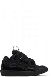 Черные кожаные кроссовки Curb Lanvin