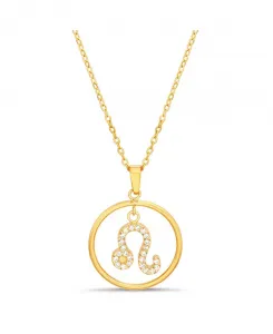 Ожерелье с круглой подвеской золотистого оттенка с инициалом Kensie, leo