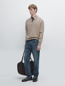 Джинсы зауженного к низу кроя Massimo Dutti, dark blue