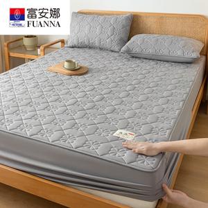 Fuanna Простыня на резинке стеганая, 200х220 см, цвет Taohua-Xinghui, полное покрытие, антискользящая