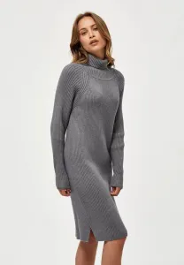 Вязаное платье-водолазка miava, платье-футляр Minus, Light Grey Melange