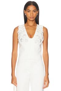 Жилет с аппликацией и детализацией Terry Ila, White