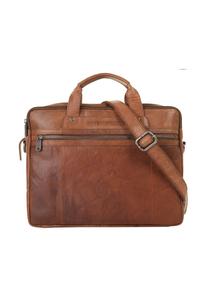 Деловая сумка, натуральная кожа SPIKES & SPARROW, цвет Cognac