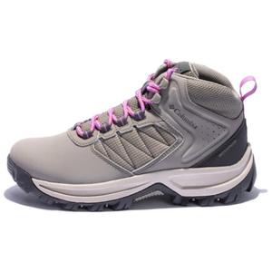 Женские противоскользящие износостойкие полувысокие туристические ботинки Columbia серо-розовые, серый/фиолетовый розовый