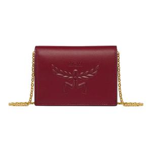 MCM Сумка через плечо из коровьей кожи малая женская бордо