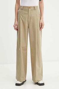 Хлопковые брюки Aeron, бежевый