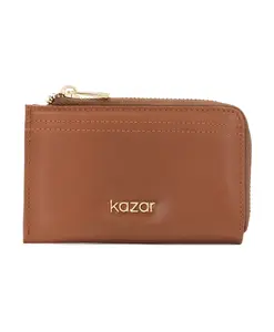 Небольшой кожаный кошелек Kazar, коричневый