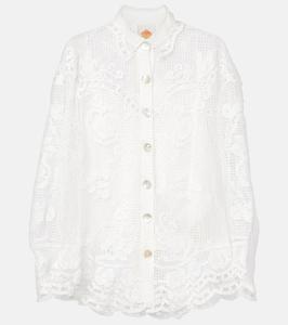 Лебединое озеро гипюрная блузка Farm Rio, Off-White