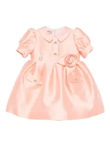 Платье с карманом-роза и воротником Питер Пэн Elie Saab Junior, розовый