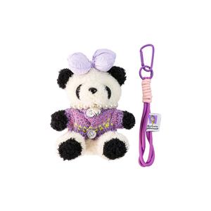 Свитер милый, коллекция в милом стиле, подвеска плюшевая с пандами и бантиком, высота 13 см, длина 6 см X3COMMUNE, светло-лавандовый