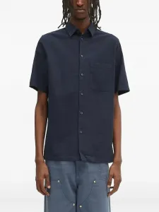 Рубашка с короткими рукавами Samsoe Samsoe, синий