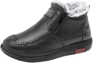 Зимние густые ботинки, модная обувь, теплый внутренний материал, резиновая подошва, женские снежные ботинки Hhhchpm, Black