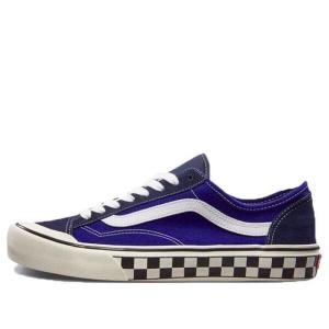 Кроссовки checkerboard style 36 decon sf 'true blue/marshmallow' Vans, синий