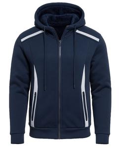 Мужская облегающая толстовка на молнии с отражающими элементами и светоотражающими вставками Blu Rock, Navy