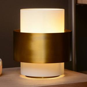 Настольная лампа Lucide Firmin, опаловое стекло - золото