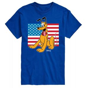 Мужская футболка с рисунком американского флага Disney's Pluto