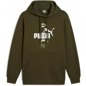 Толстовка Kapuzensweat power graphic hoodie fl Puma, зеленый