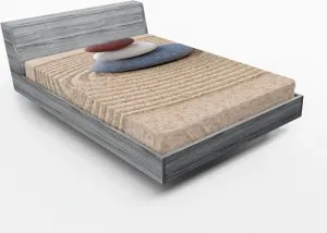 Простыня на резинке ABAKUHAUS Rock, три камня, уложенные на круглую скошенную поверхность, Zen Garden, гармония и спокойствие, вихрь, 150 x 190 см, разноцветный Abakuhaus