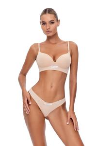 Стринги SECOND SKIN THONG God Save Queens, бежевый