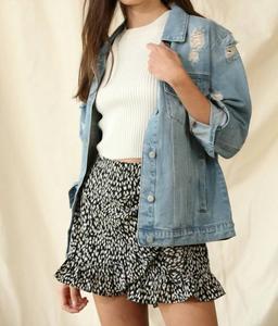 Повседневная куртка из потертого денима By Together, цвет denim