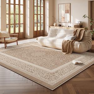 Budis Ковер 300х400 см для гостиной в стиле французский винтаж, водостойкий, с цветочным узором, утолщенный