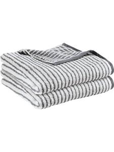 Erwin Müller Банное полотенце жаккардовое, комплект из 2 штук, полосатый узор, дизайн Constance, антрацитового цвета