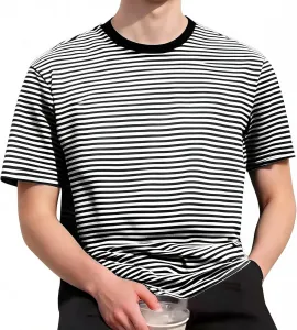 Мужская полосатая футболка с коротким рукавом
