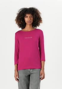 Топ TOM TAILOR FRONT GLITTER LOGO, Dark Pink/Pink