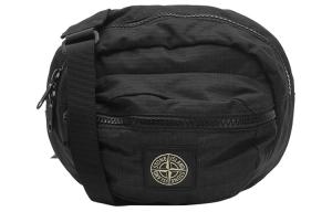 STONE ISLAND Нейлоновый поясной рюкзак мужской черный, Black