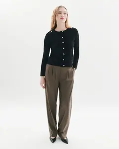 Женский джемпер с пуговицами и плечевыми петлями Caroll, черный