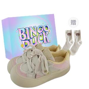 BINGO DUCK Женские скейтерские кеды лоу-топ с покрытием Balance коричневые, цвет Brown