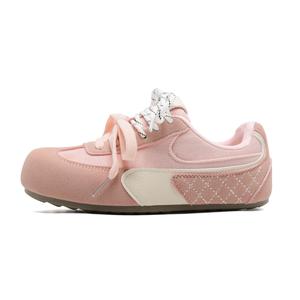 Paddington Bears Низкие кремовые пуховые кроссовки German Army Trainers для женщин в розовом цвете, цвет Pink