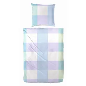 Постельное белье Primera «Постельное белье Primera Renforce Candy Blocks», с ярким клетчатым узором, цвет lila blau