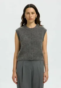 Жилет slflulu sl с пуговицами на воротнике Selected, Medium Grey Melange