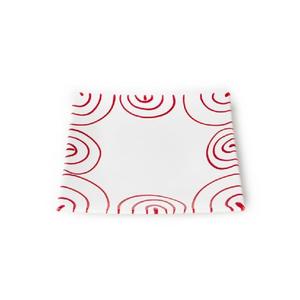 Десертная тарелка/тарелка для завтрака красное пламя 20x20x2,6 см Gmundner Keramik, бело-красный