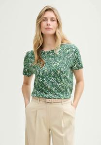 Футболка TOM TAILOR Print T-shirt, Multicolor Green Dot Structure/Green