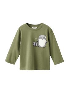 Рубашка MANGO KIDS RACOON, зеленый