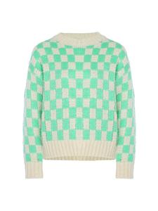Женский свитер в мятно-белую клетку myMo
