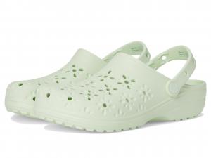 Сабо Unisex Crocs Classic Clogs with Floral Cut Out Design, цвет Jade Tint